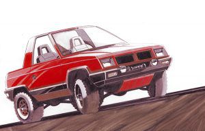 Mitsubishi Pajero II concept sketch (1979) - PUNTA TACÓN TV
